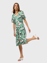 Frond Dress - Emerald Multi