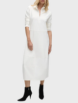 Zip Cone Dress - Winter White