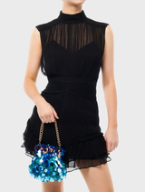 Pedro Sequin Pouch - Blue