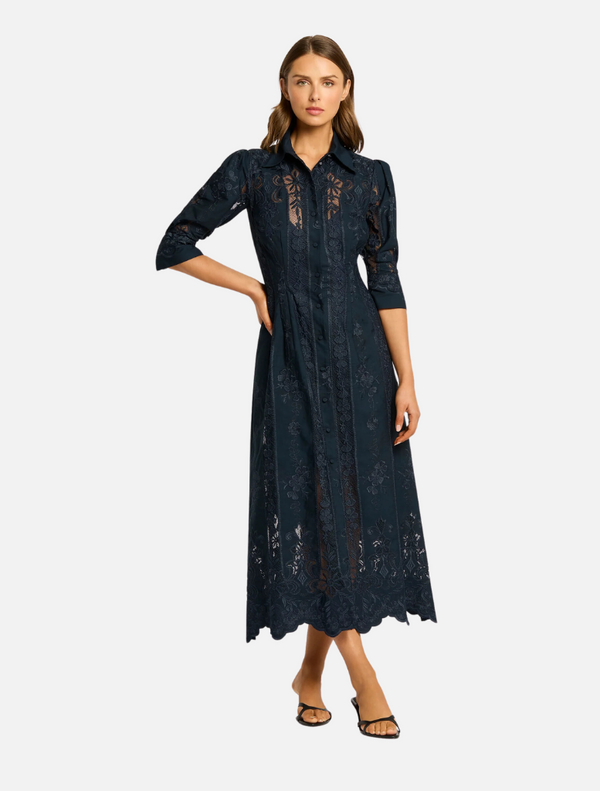 Kristen Shirt Dress - Midnight