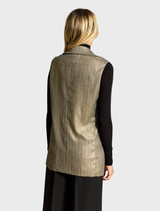 Valeria Sleeveless Jacket - Gold