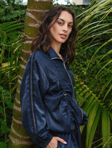 Zip To The Point Jacket - Navy