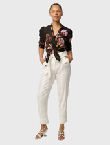 Calantha Cotton Silk Sleeve Shirt - Sunset Orchid