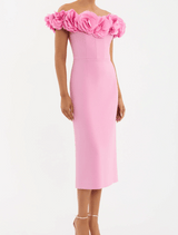 Odetta Midi Dress - Pink