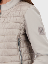 Quilted Jacket With Neoprene - Greige