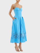 Montreux Midi Dress - Blue