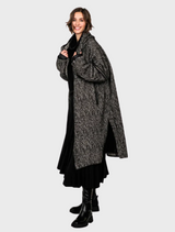 Herringbone Coat - Black Natural