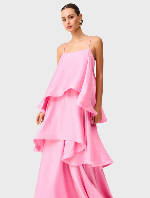Tilly Tiered Maxi Dress - Pink