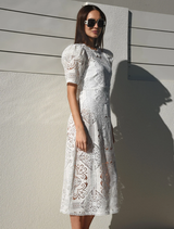 Crazy In Lace Dress - White