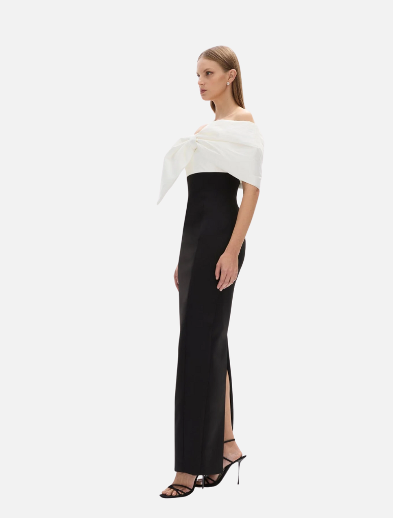 Kace Gown - Ivory/Black