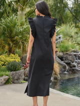 Three-Mendous Blooms Dress - Black & Cream