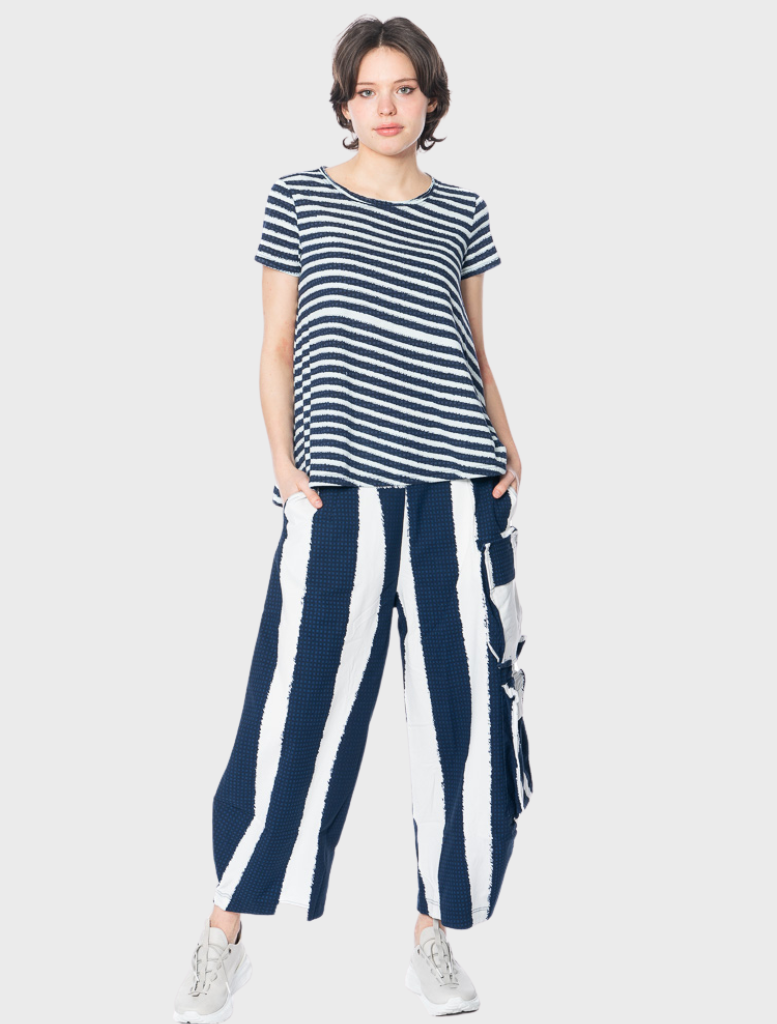 Trousers - Blue and White