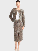 Short Leopard Jacket - Caffee Latte