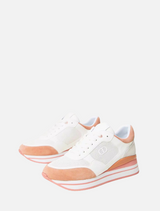 Colour block running trainers - Two-tone Optical White