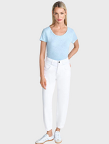 Airy cotton T-shirt - Clear Sky