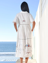 Ring A Ring A Posie Dress - White
