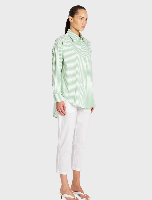Relaxed Pocket Shirt - Palm/White
