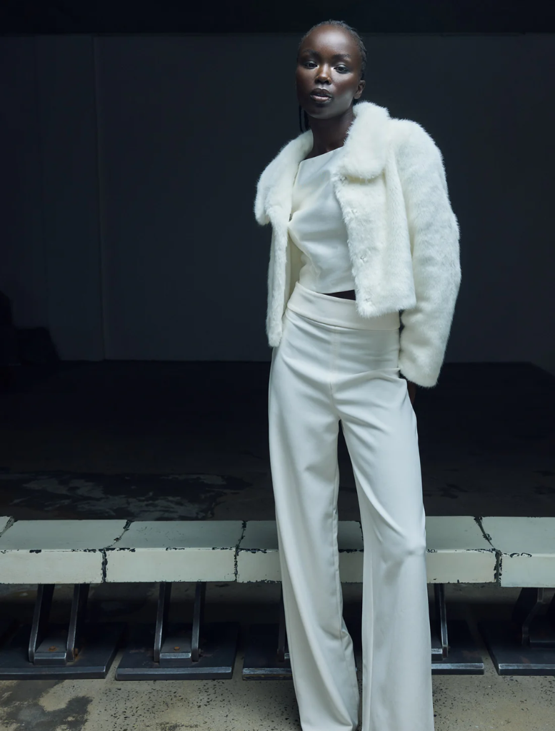 Tirage Cropped Jacket - Blanc