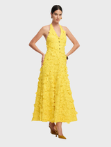 Juliette Lace Halterneck Maxi Dress - Sunshine