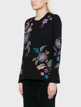 Raw Seam Crew Neck Tee Ethal - Black