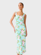 Emmeline Sequin Midi Dress - Mint Green