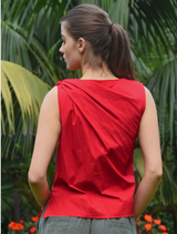 Top Knot Top -  Red