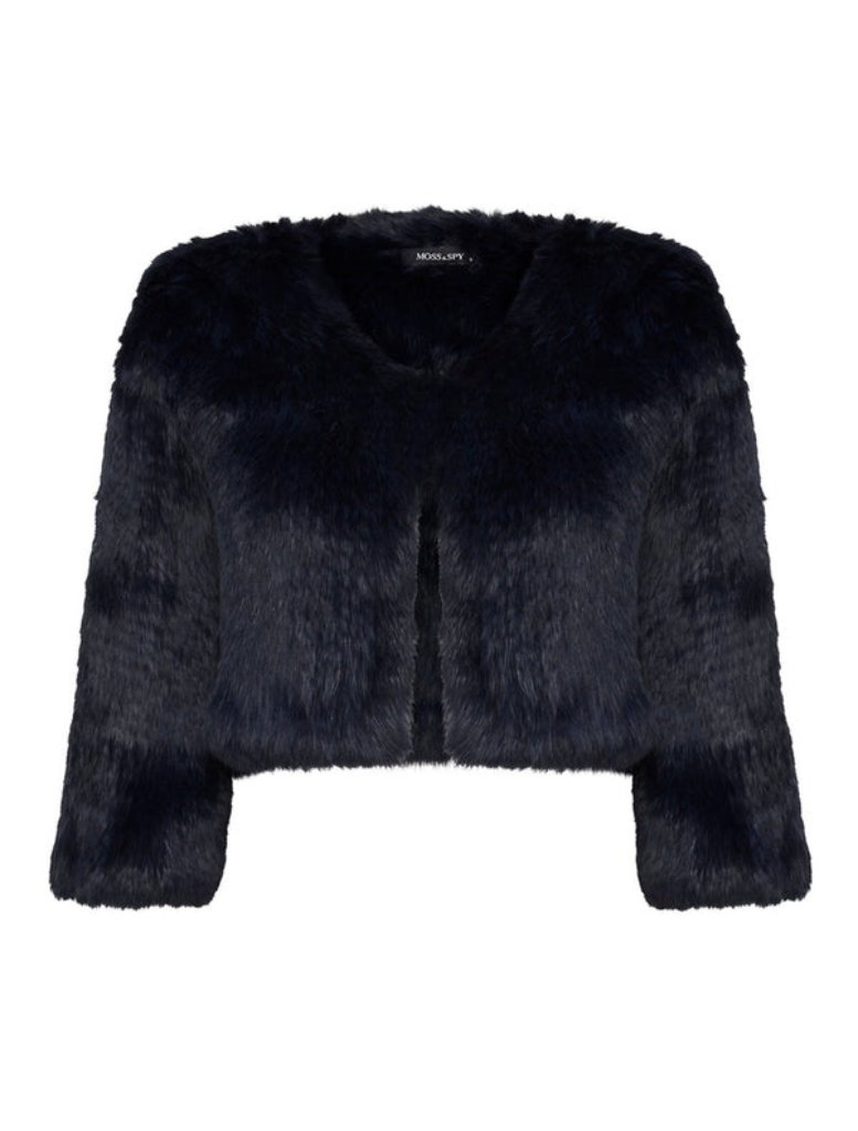 Fur Bolero - Navy