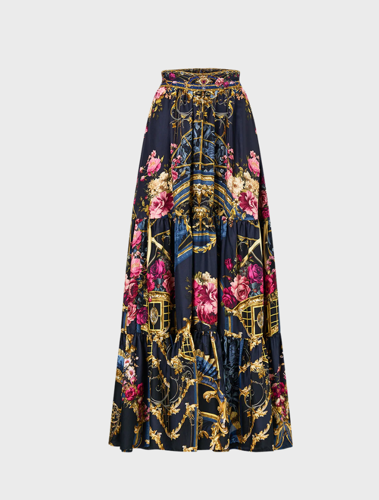 High Waisted Tiered Skirt - Ornate On A Plate