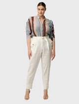 Calantha Cotton Silk Shirt - Iridescent Stripe