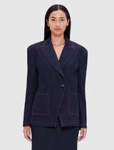 Jocelyn Denim Split Blazer - Indigo