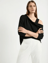 Drop Shoulder Top - Black