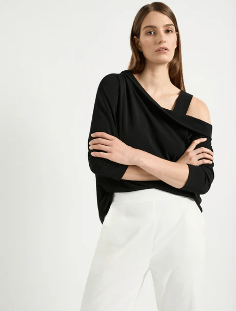 Drop Shoulder Top - Black