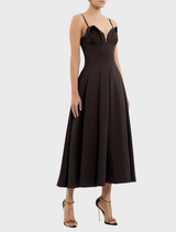 Saskia Midi Dress - Chocolate