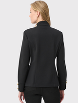 Mandarin Collar Formal Shirt - Black
