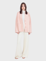 Boiled Wool Coat - Light Pink