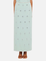 Clémentine Embellished Maxi Skirt - Pistachio