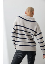 Mavis Pullover - Alabaster/French Navy