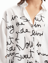 Oversize Lettering Shirt - Blanco
