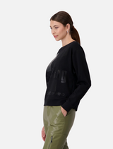 Boat Neck Jersey - Schwarz