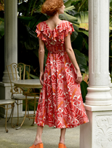 Club  Tropicana Dress - Red/Pink