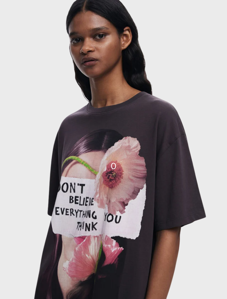 T-shirt Style Dress - Antracita