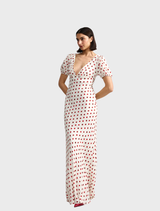 Florence Dress - Ruby Antique Dot