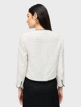 Bouclé Jacket - Winter White/Black