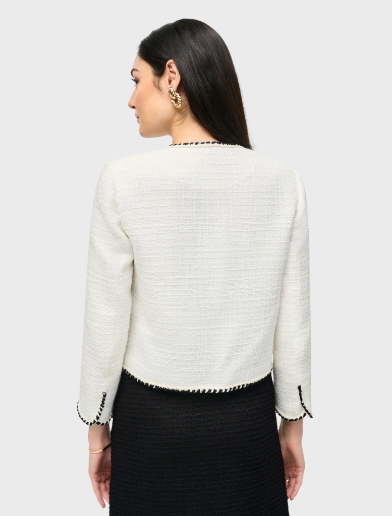 Bouclé Jacket - Winter White/Black