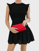 Nic Envelope Clutch - Red