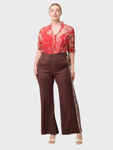 Lunette Viscose Chiffon Blouse - Crimson Palms