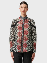 Astrid Cotton Silk Placement Contrast Panel Shirt - Country Tapestry