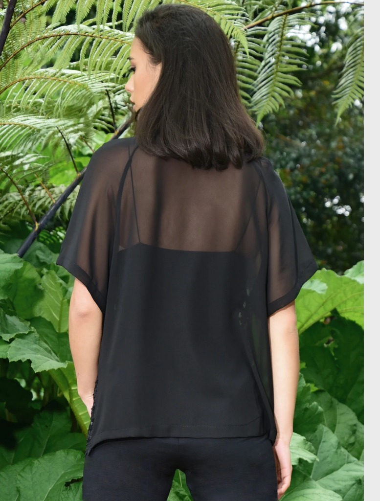 Picture Perfect Top - Black Sparkle
