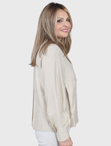 Luster Linen Patch Pocket Jacket - Sand