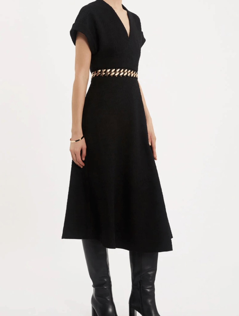 Carine  Midi Dress/ BLACK